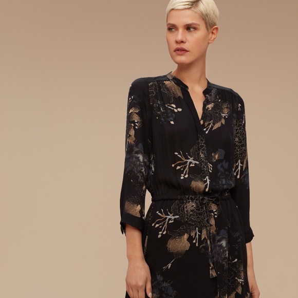 Aritzia - Babaton Bennett Dress - Black with Flower Print - Size XS - Picture 1 of 6
